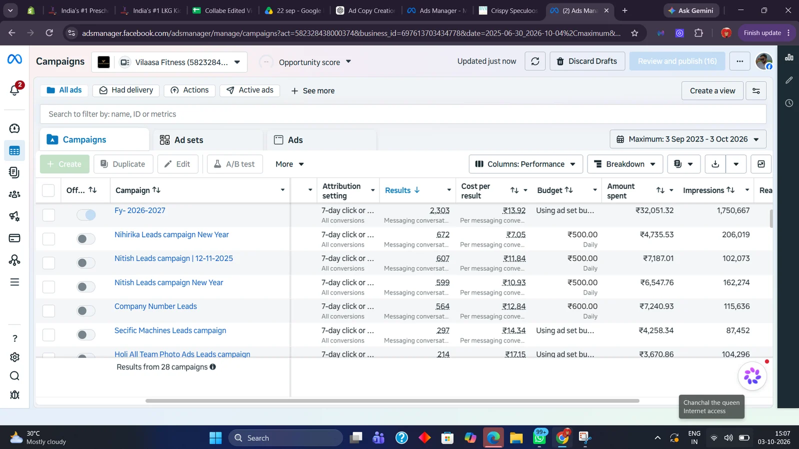 Client results screenshot 3